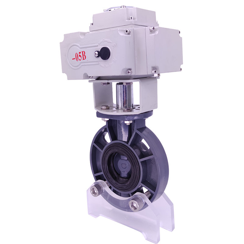 D971X-10S 电动UPVC塑料对夹式蝶阀